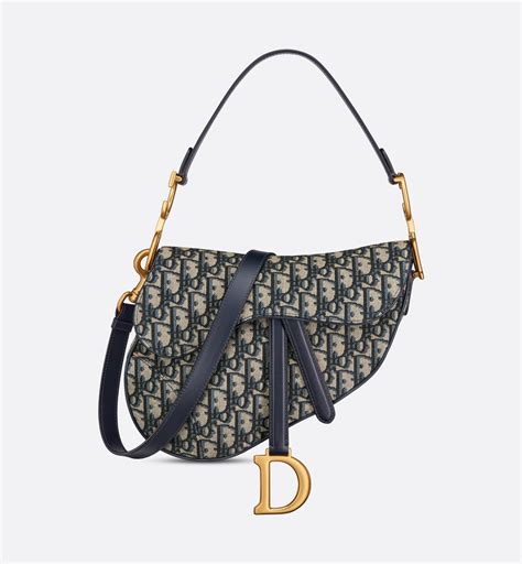 blue dior oblique embroidery price|dior blue saddle bag.